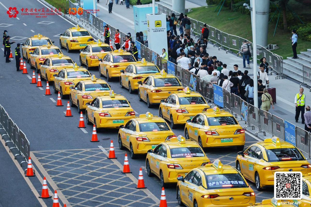 Canton Fuarı'nda Alıcılar İçin Kolay Ulaşım: Sarı Taksi Filosu Hazır