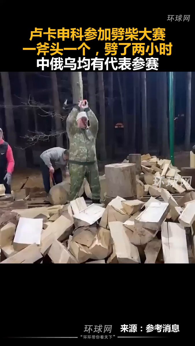 Lukashenko Odun Kesme Yarışmasına Katıldı