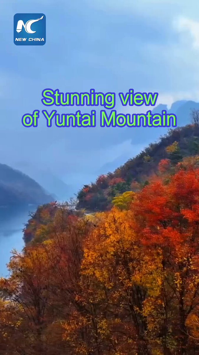 Henan'daki Yuntai Dağı'nda Büyüleyici Sonbahar Manzaraları