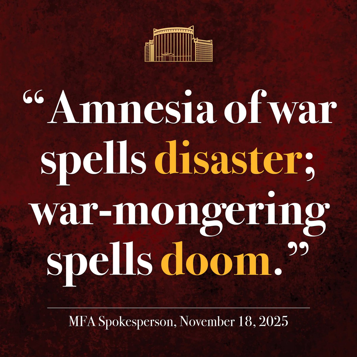 Çin Dışişleri: Tarih Dersleri Unutulmamalı ve Çarpıtılmamalı