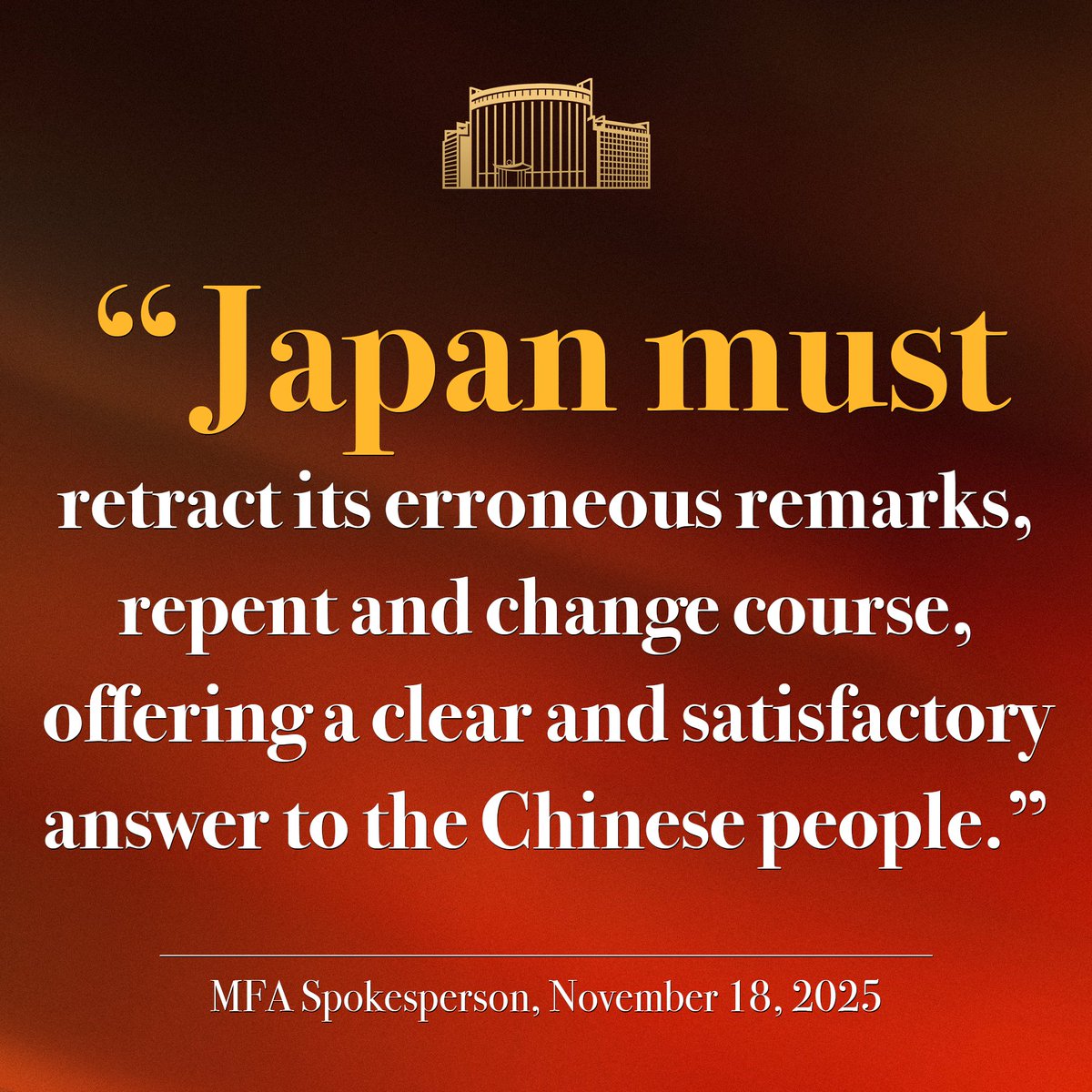 Çin'den Japonya'ya Tayvan Açıklamaları Nedeniyle Sert Tepki