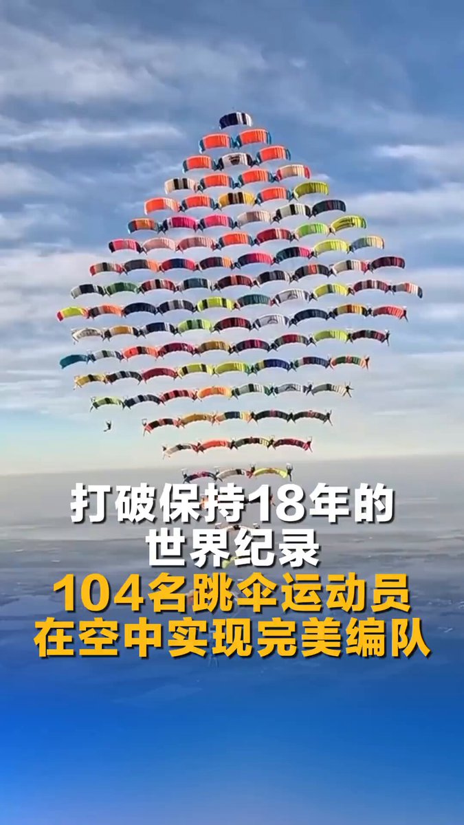 104 Paraşütçü, Havada Tarihi Bir Rekor Kırdı