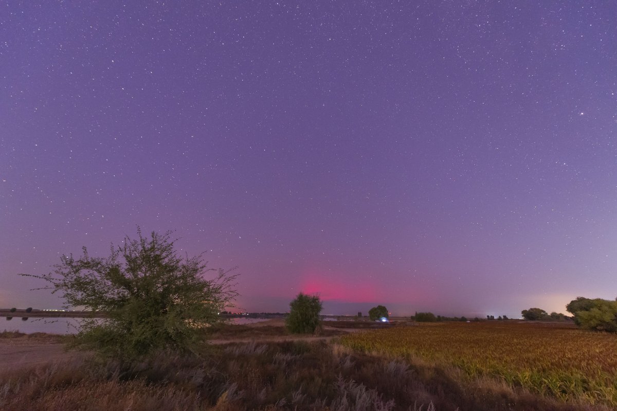 Kuzeydoğu Çin'de Gökyüzünü Aurora Işıkları Aydınlattı
