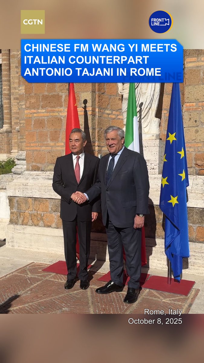 Wang Yi ve Antonio Tajani Roma'da İkili İlişkileri Görüştü