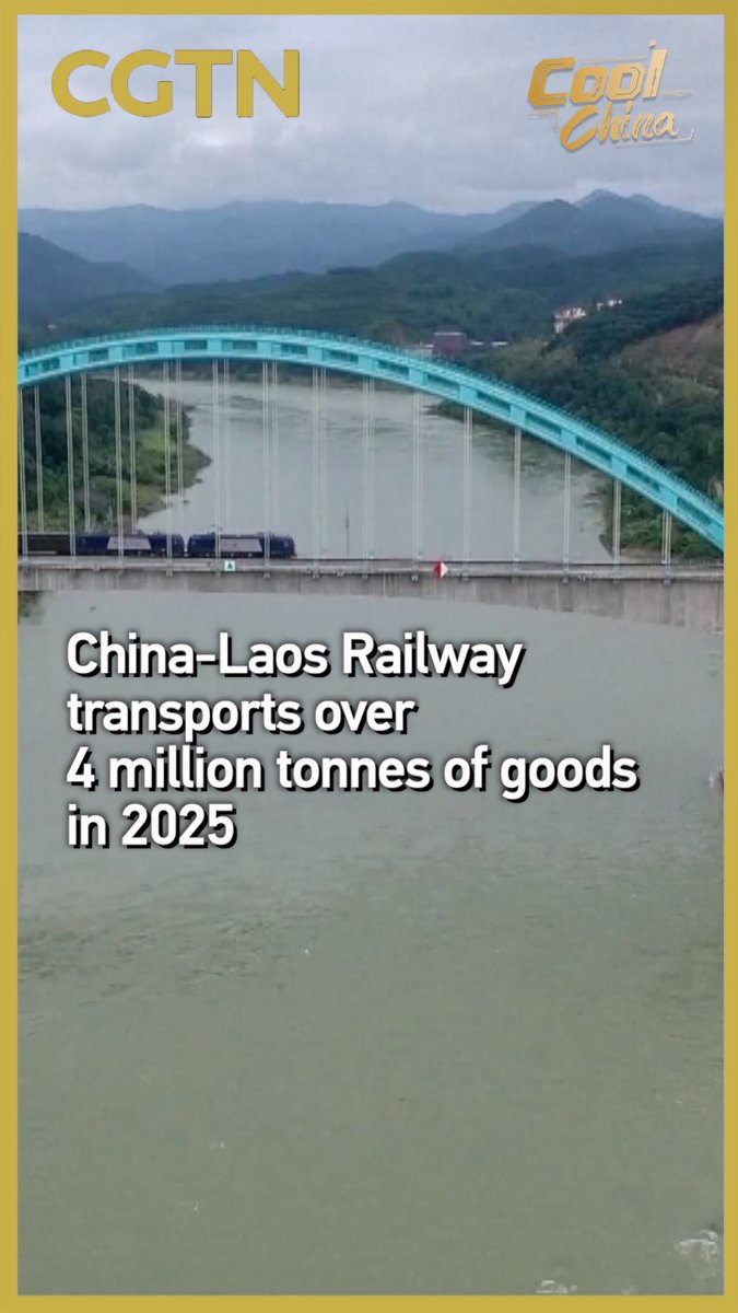 Çin-Laos Demiryolu 2025'te 4 Milyon Tonun Üzerinde Yük Taşıdı