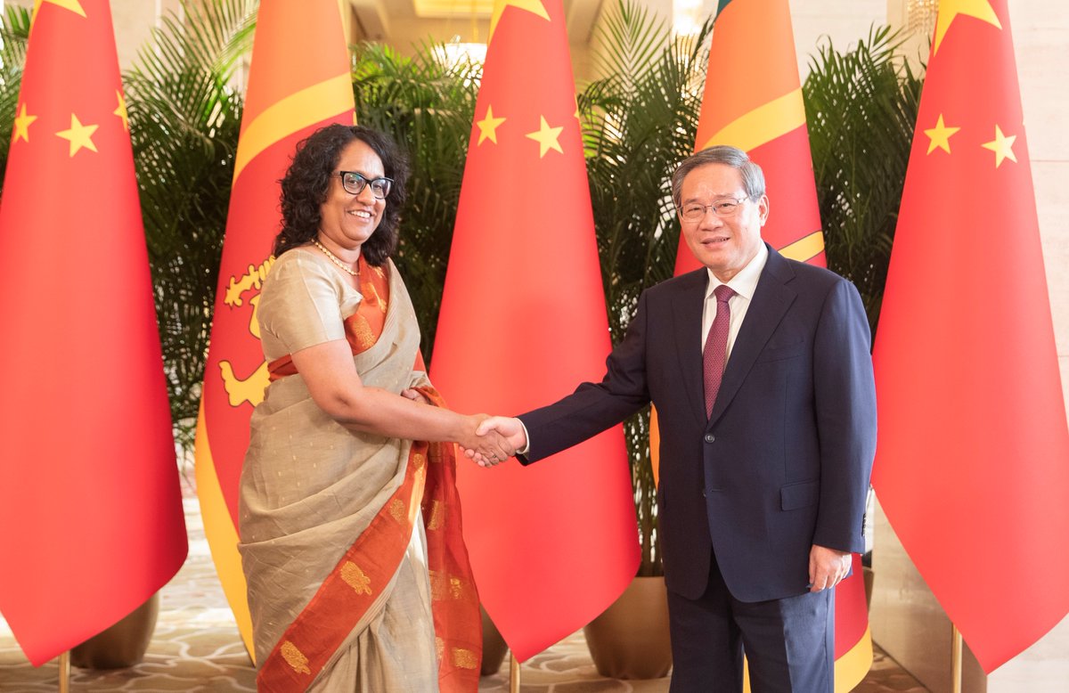 Çin Başbakanı Li Qiang, Sri Lanka Başbakanı Harini Amarasuriya ile Görüştü